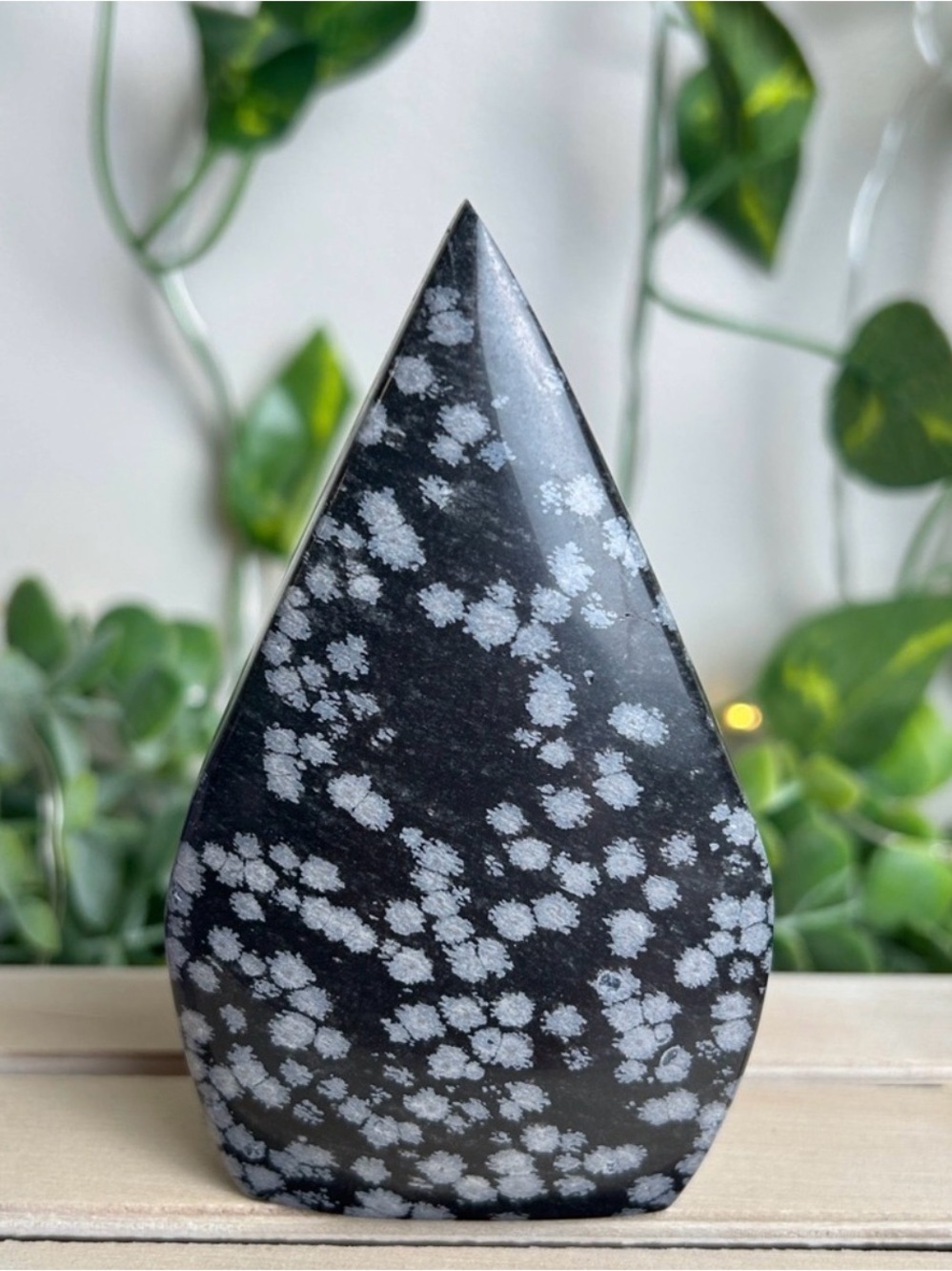Snowflake Obsidian Teardrop A